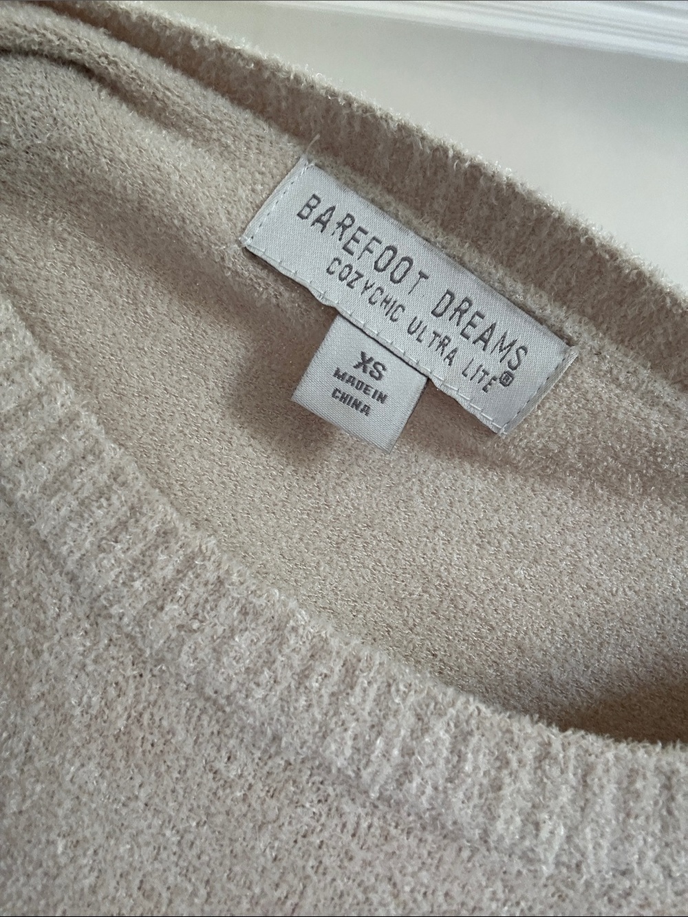 Barefoot Dreams Women's Crewneck Sweater in Light Beige